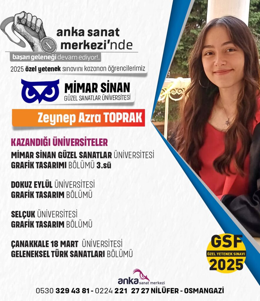 2025 ÖZEL YETENEK SINAVINI kazanan öğrencimizi tebrik ediyoruz 👏 👏 👏